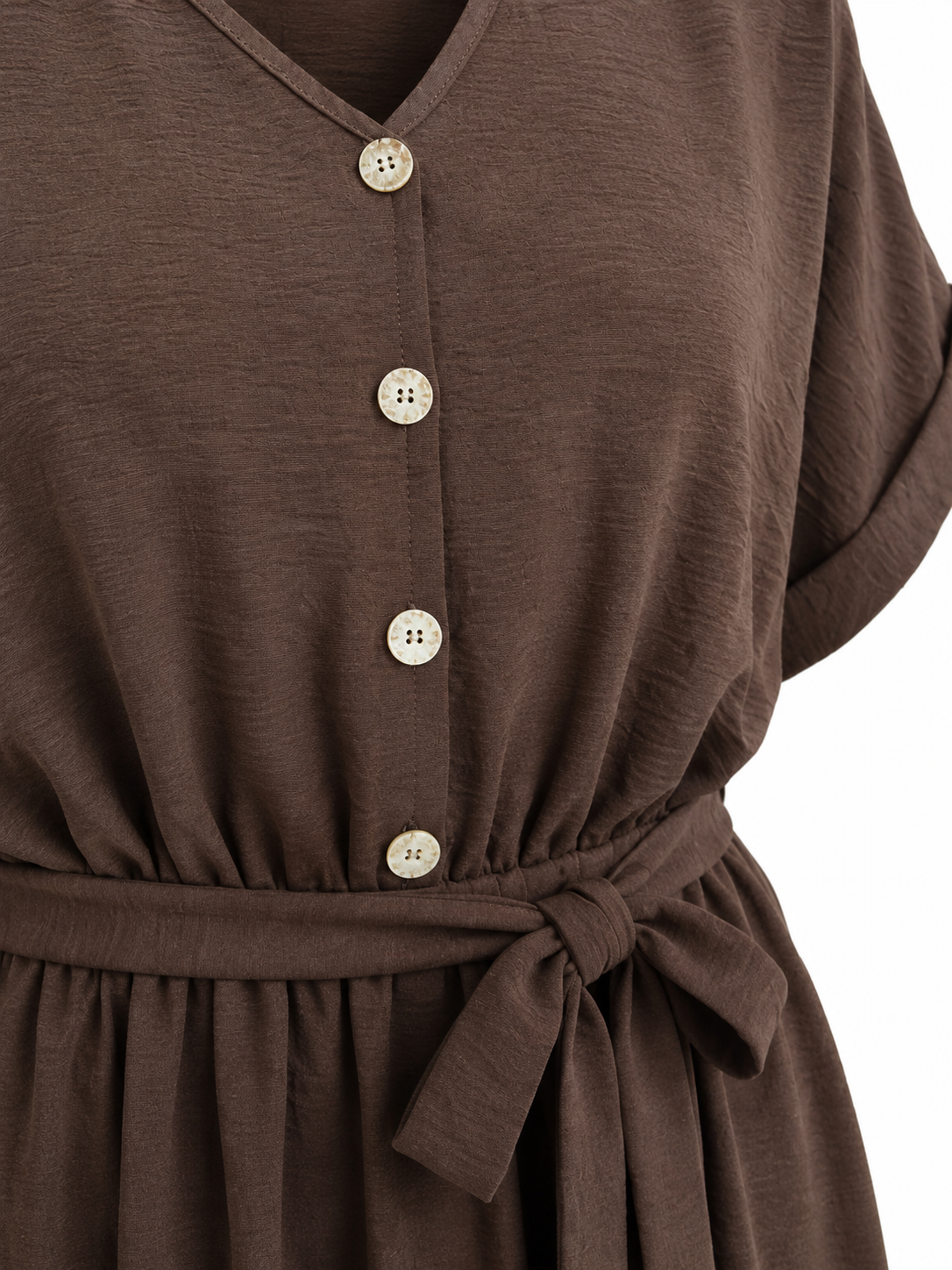 Oak Maxidress Bruin Bruin - OAK Fashion Noordwolde
