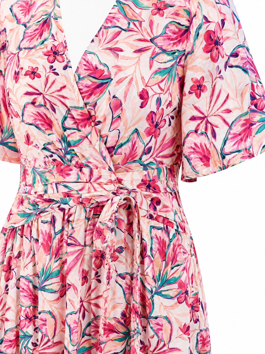 Oak Maxidress Curve Roos Multi Color - OAK Fashion Noordwolde