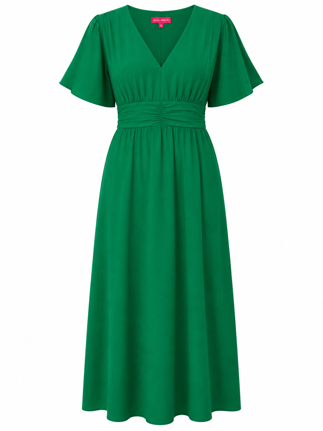 Oak Maxidress Curve Milou Groen - OAK Fashion Noordwolde
