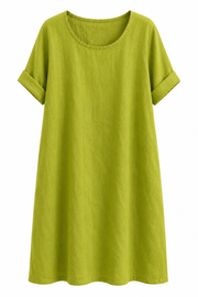 Oak Linnen Jurk Lino Groen - OAK Fashion Noordwolde