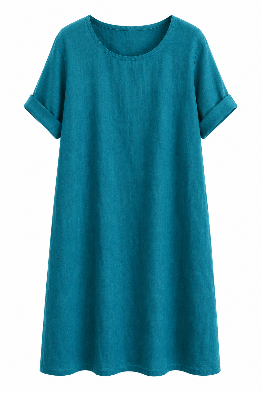 Oak Linnen Jurk Lino multi blue - OAK Fashion Noordwolde