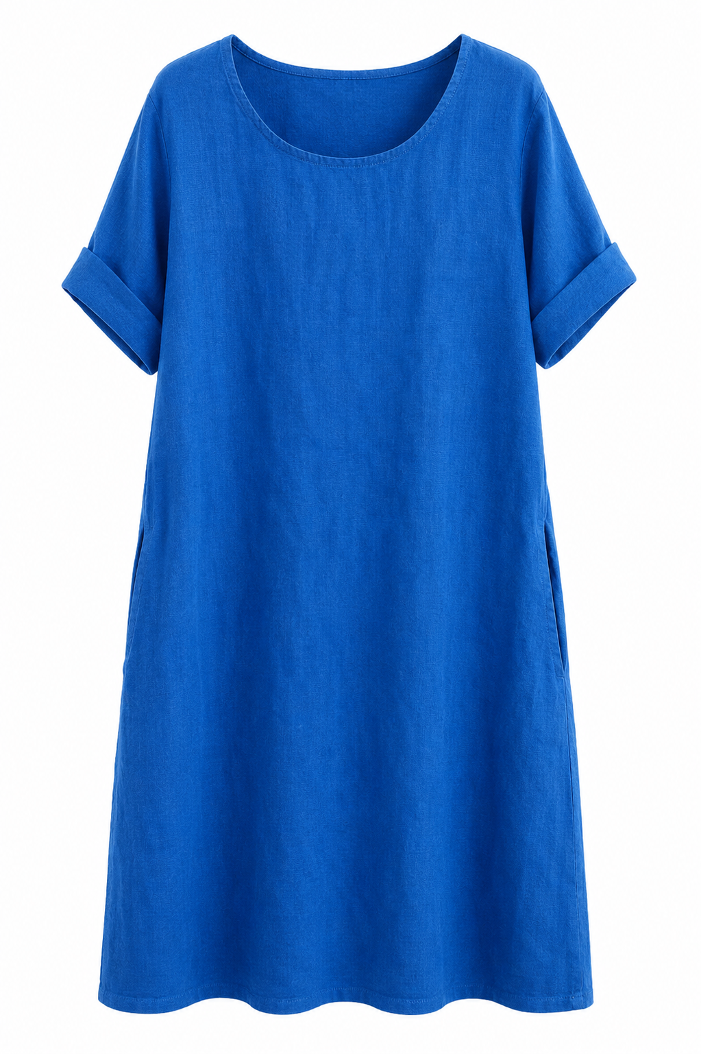 Oak Linnen Jurk Lino Blauw - OAK Fashion Noordwolde