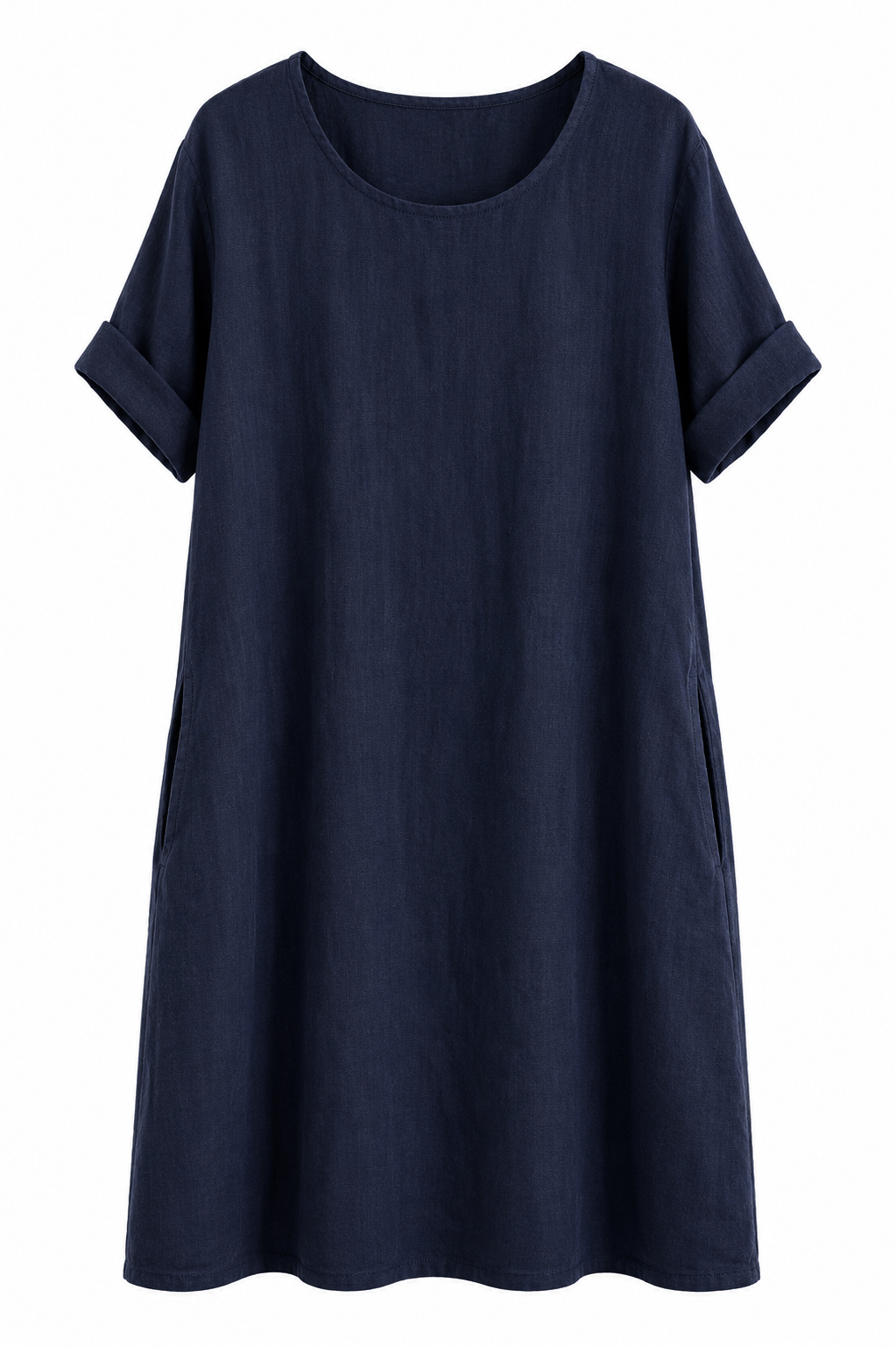 Oak Linnen Jurk Lino navy - OAK Fashion Noordwolde