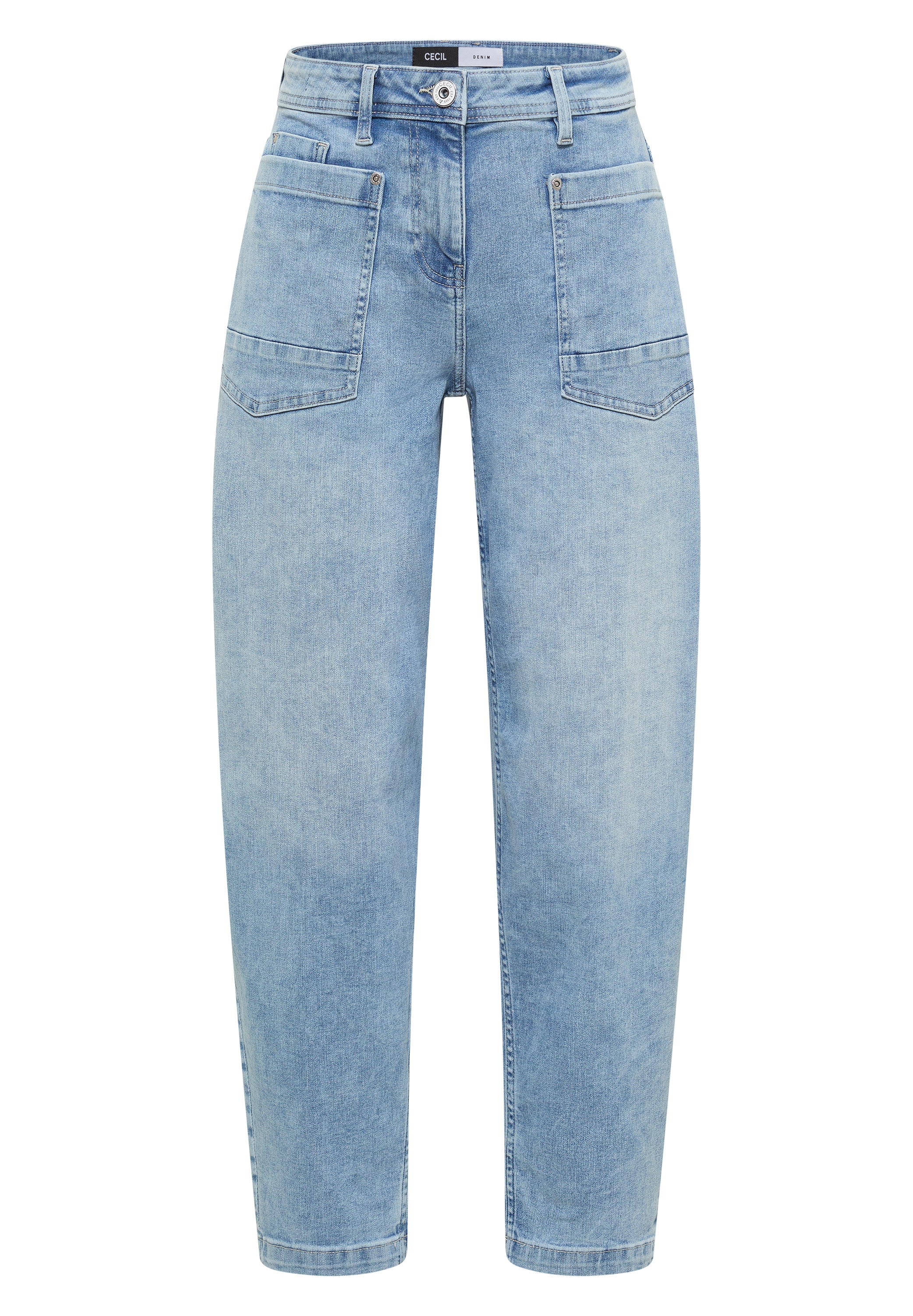 Cecil Barrel Jeans Scarlett Denim - Light Blue Denim - OAK Fashion Noordwolde