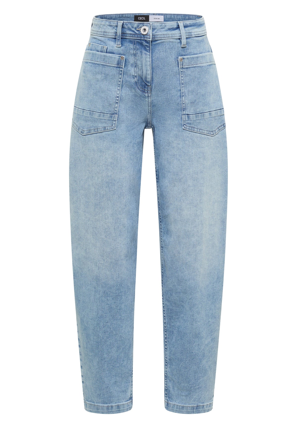 Cecil Barrel Jeans Scarlett Denim - Light Blue Denim - OAK Fashion Noordwolde