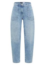 Cecil Barrel Jeans Scarlett Denim - Light Blue Denim - OAK Fashion Noordwolde