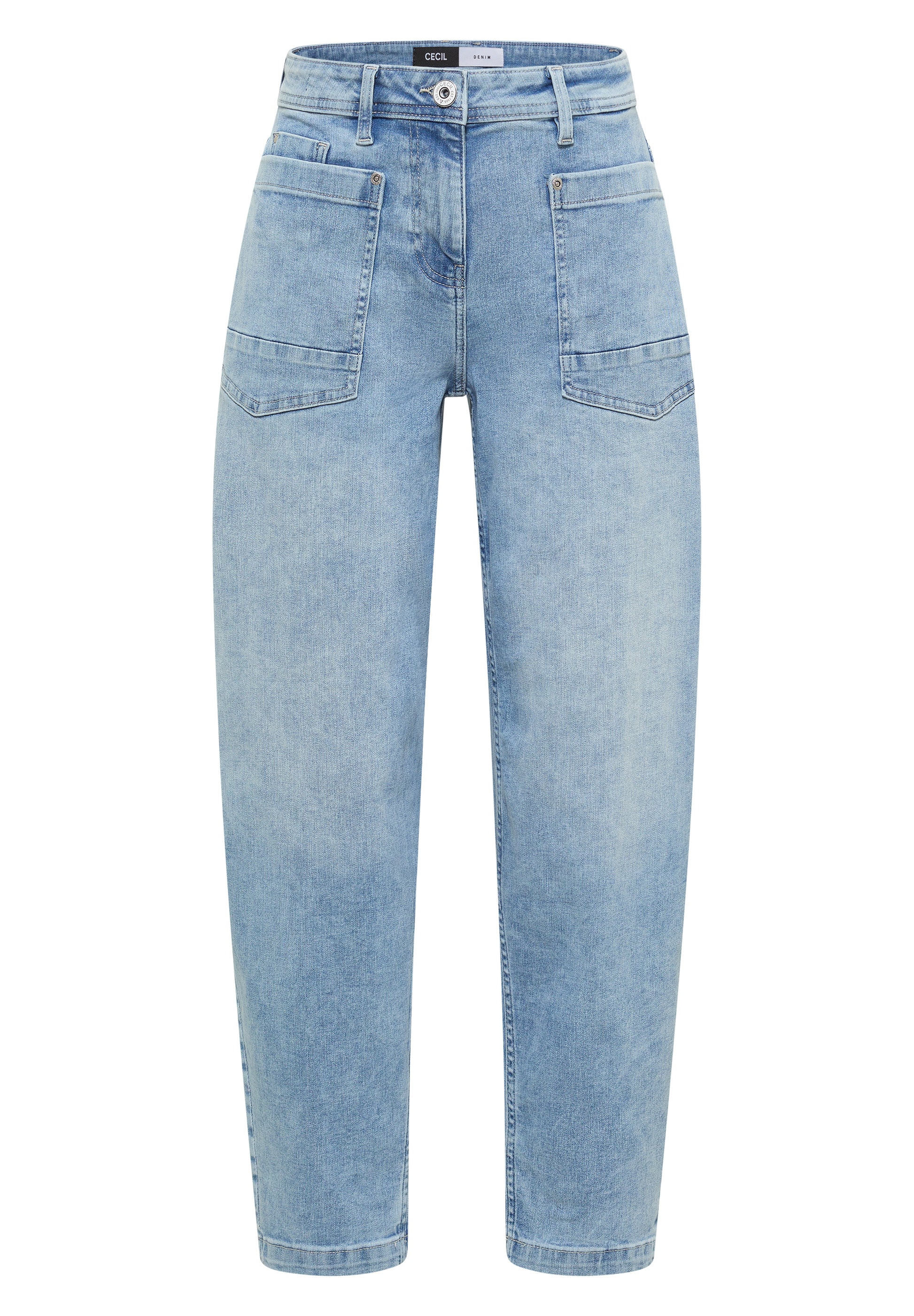 Cecil Barrel Jeans Scarlett Denim - Light Blue Denim - OAK Fashion Noordwolde