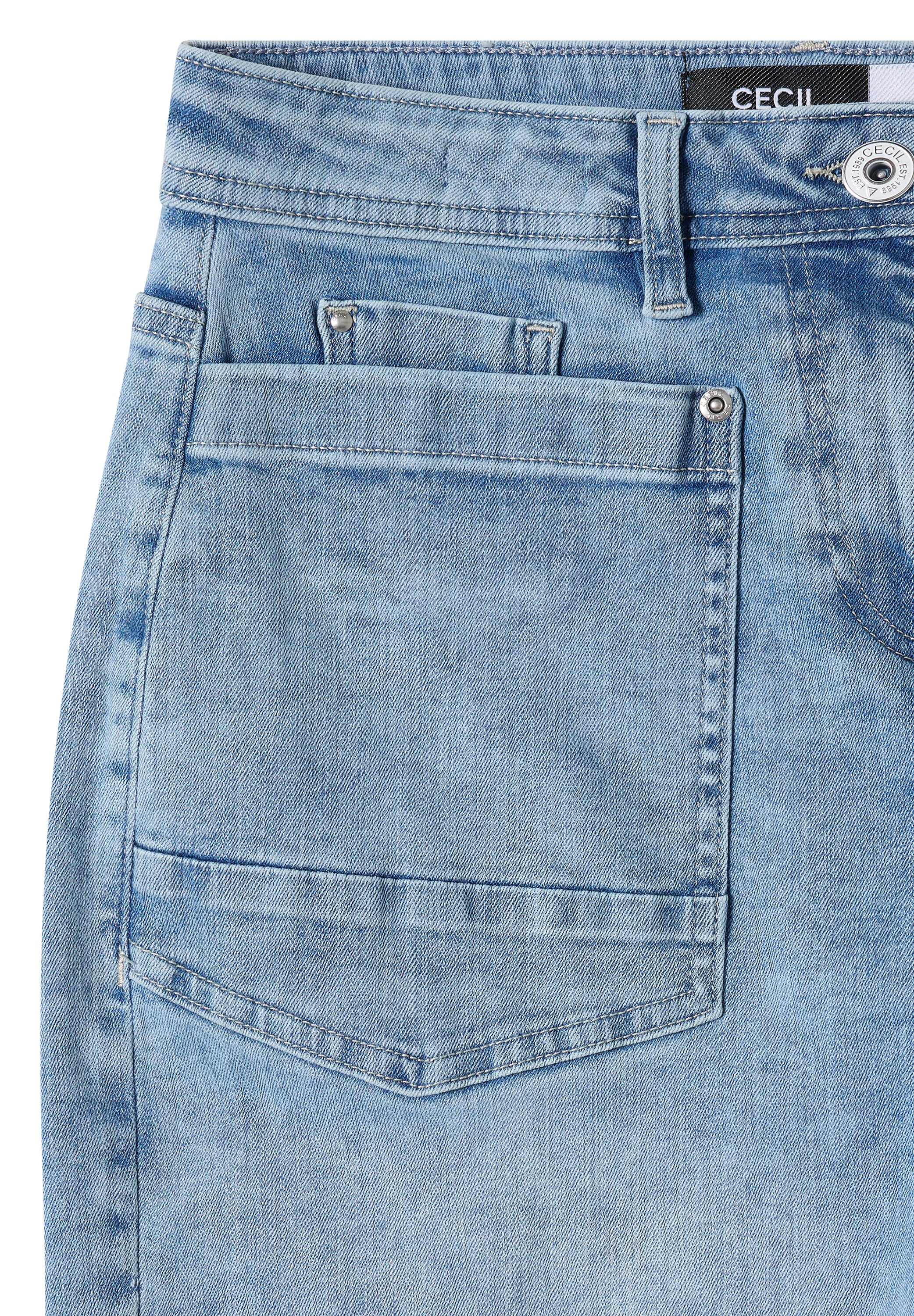 Cecil Barrel Jeans Scarlett Denim - Light Blue Denim - OAK Fashion Noordwolde