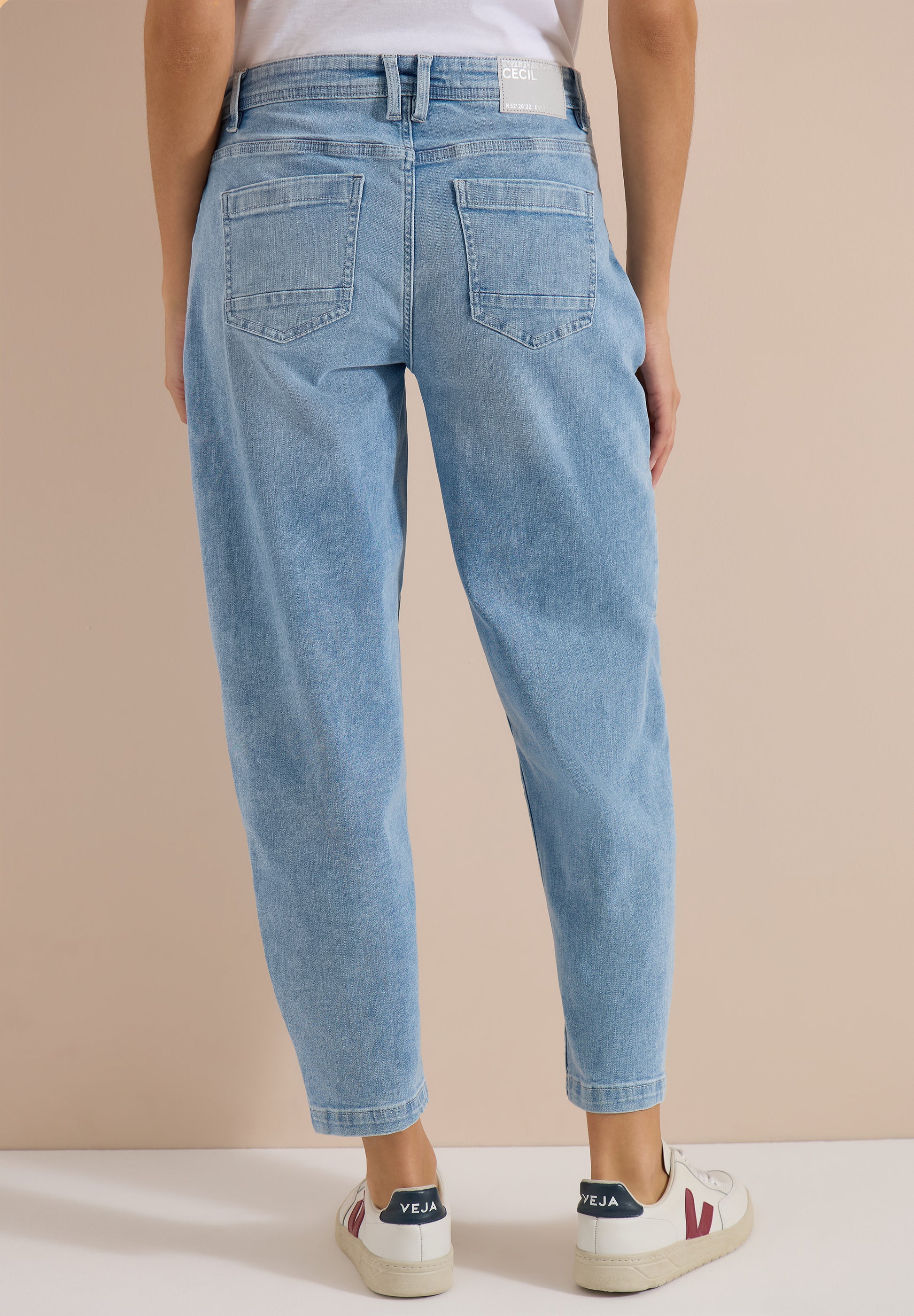 Cecil Barrel Jeans Scarlett Denim - Light Blue Denim - OAK Fashion Noordwolde