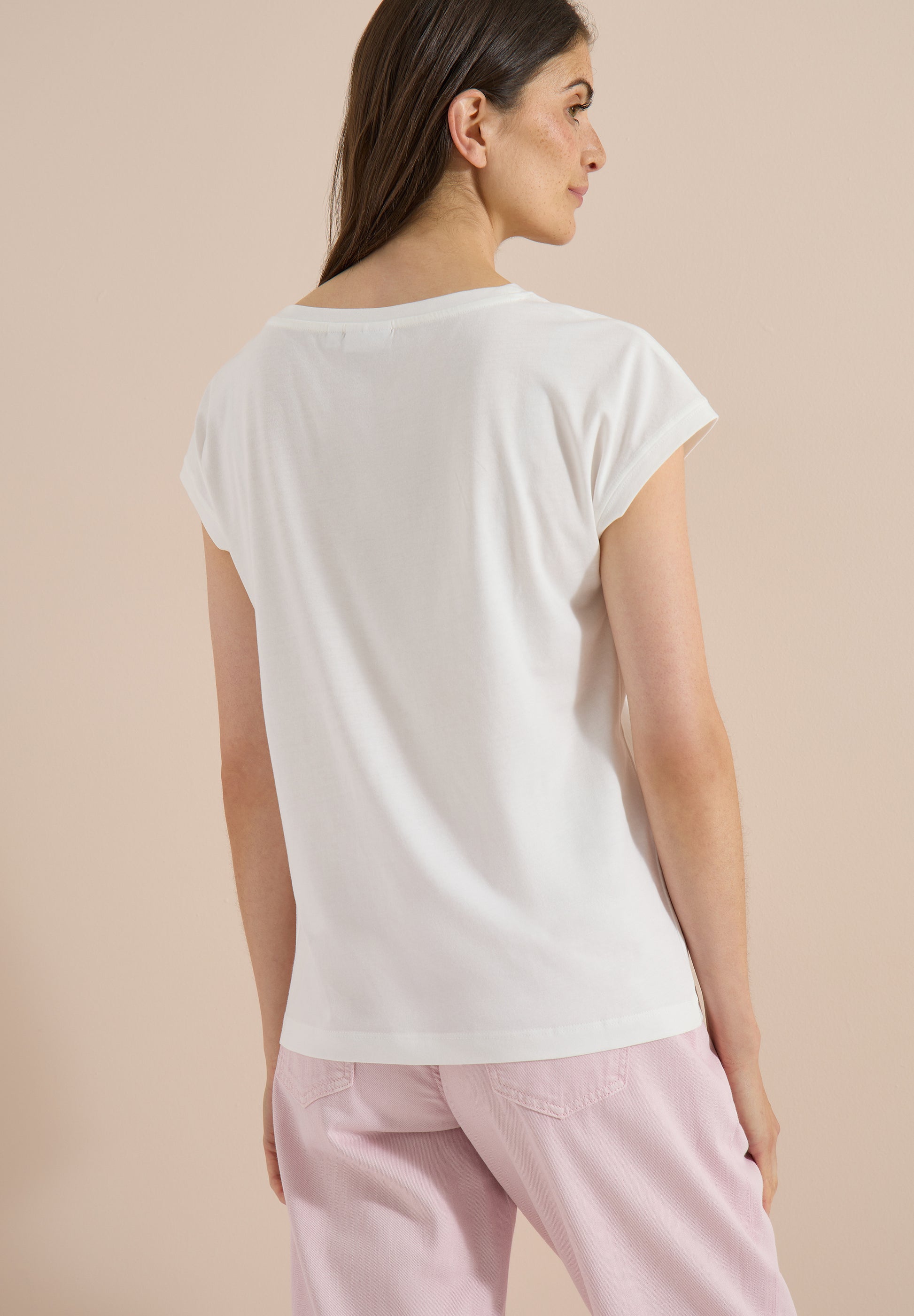 Cecil T-shirt Pure Wit - OAK Fashion Noordwolde