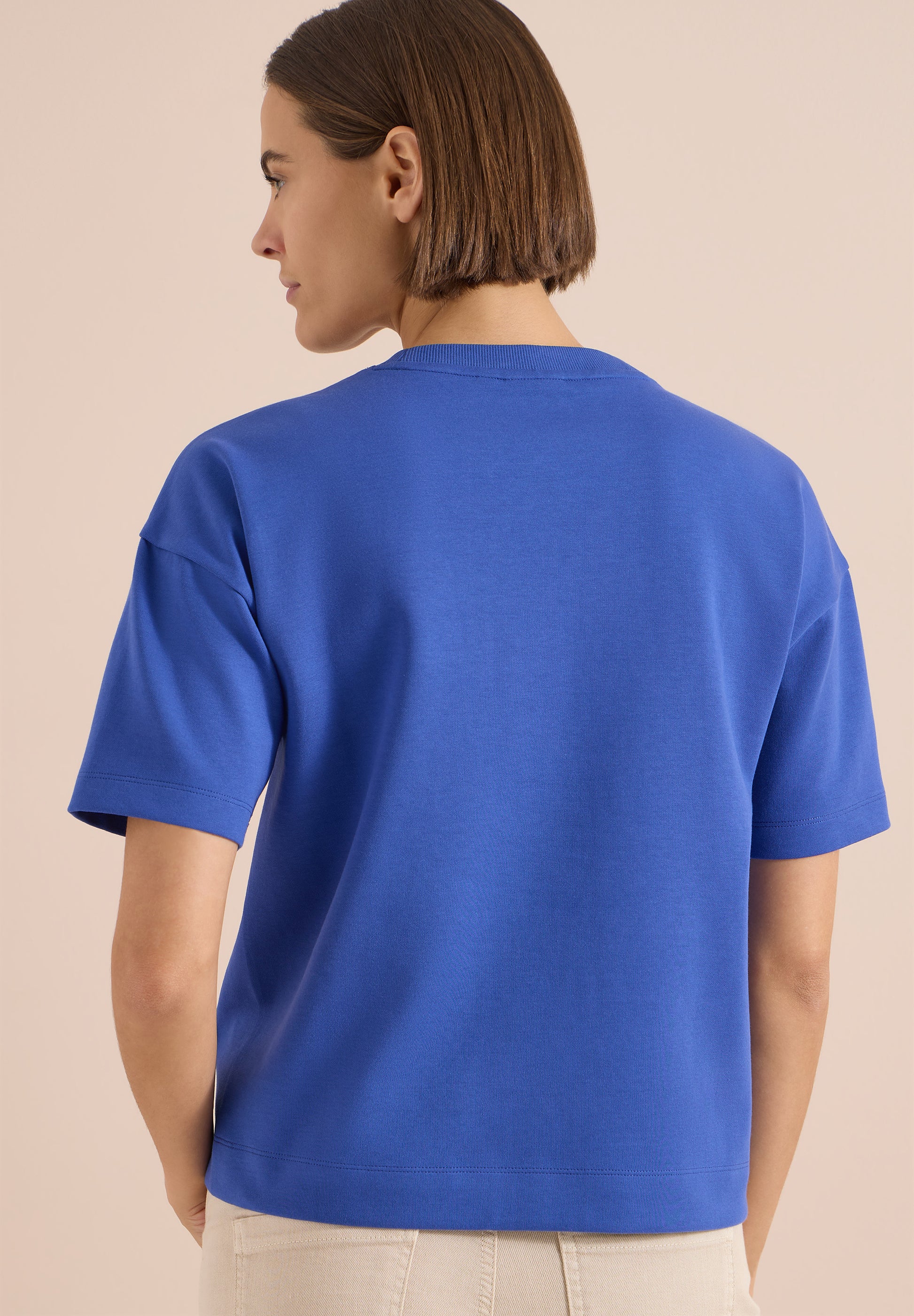 Cecil Sweatshirt Lines Blauw - OAK Fashion Noordwolde