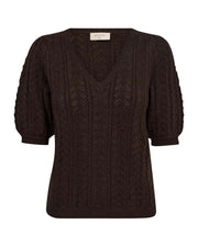 Freequent Pullover Clarry Brown - OAK Fashion Noordwolde