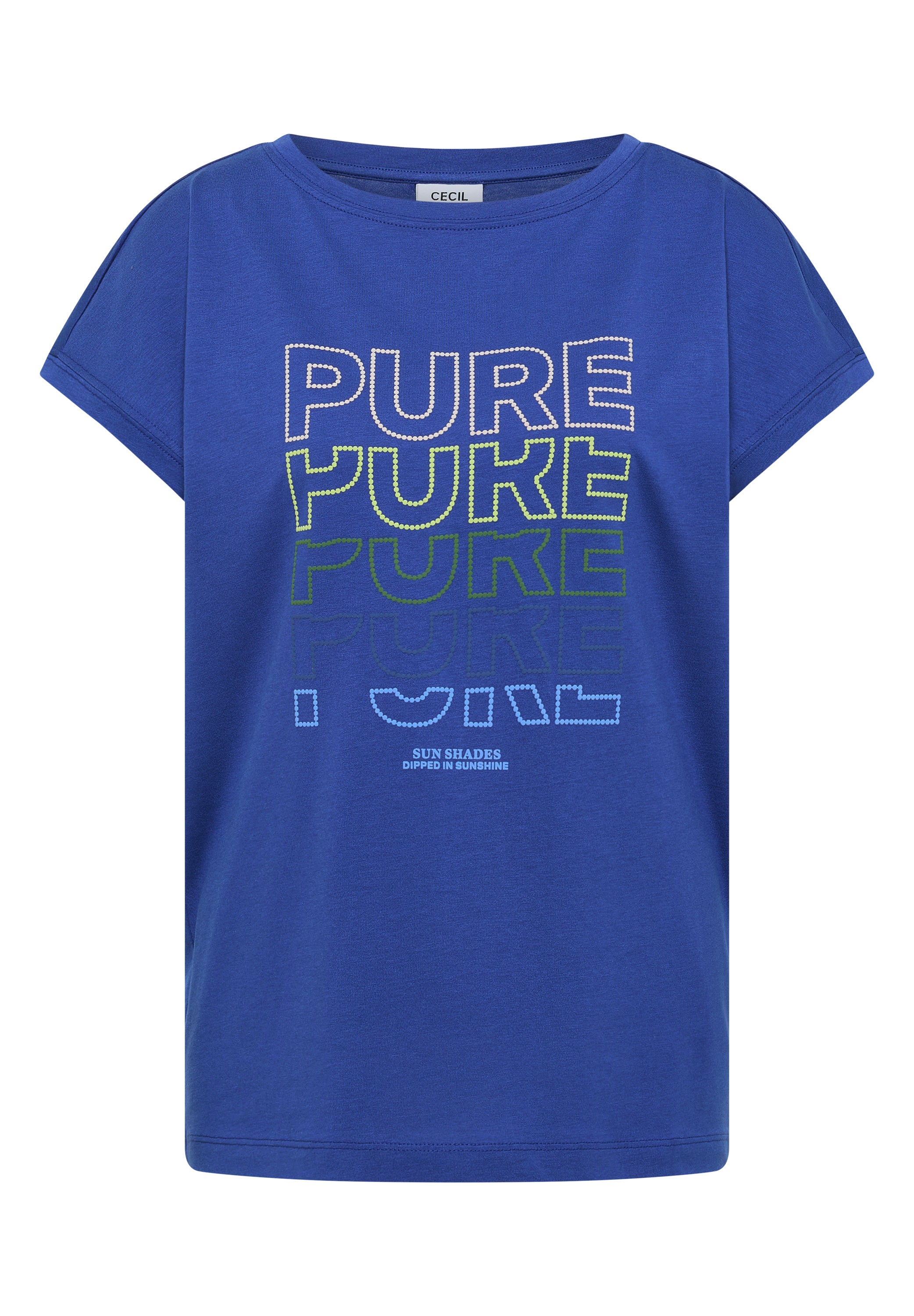 Cecil T-shirt Pure Blauw - OAK Fashion Noordwolde