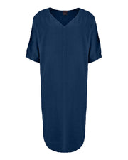 Fos Amsterdam Linnen Jurk Linde Blauw - OAK Fashion Noordwolde