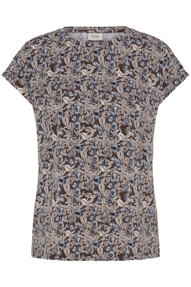 Fransa T-shirt Seen Bruin - OAK Fashion Noordwolde