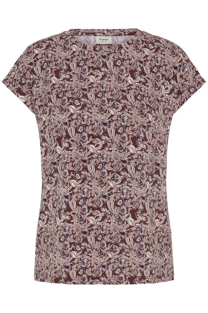 Fransa T-shirt Seen Rood - OAK Fashion Noordwolde