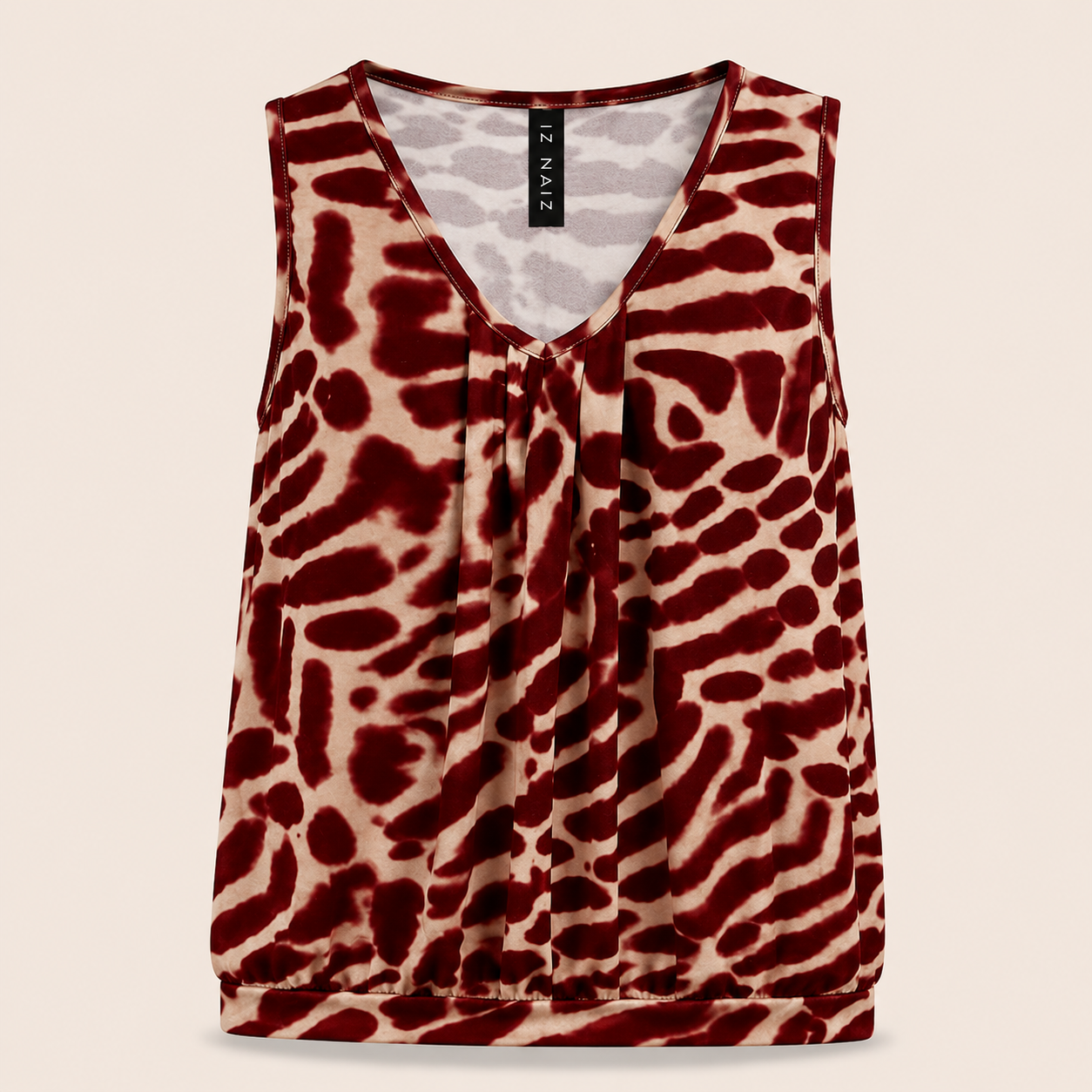 Iz Naiz Top V-hals Rood - OAK Fashion Noordwolde