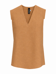 Iz Naiz Top Mouwloos Bruin - OAK Fashion Noordwolde