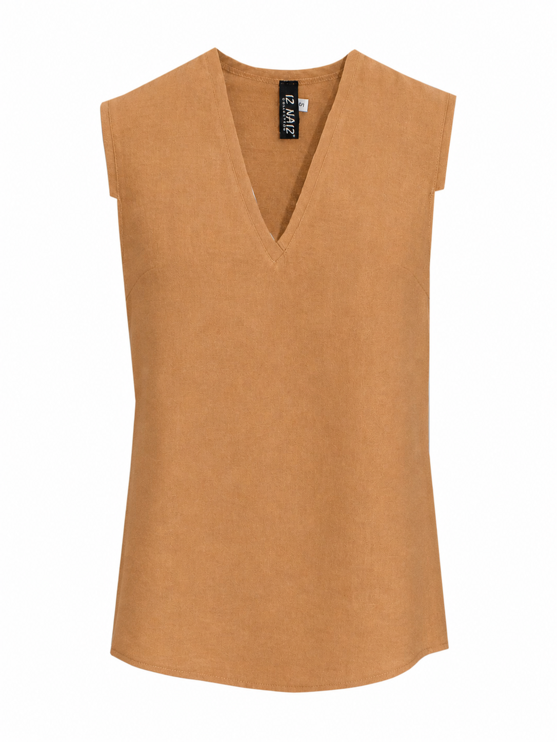 Iz Naiz Top Mouwloos Bruin - OAK Fashion Noordwolde