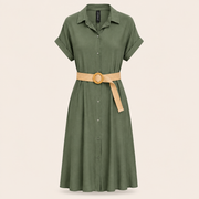 Iz Naiz Jurk met Riem Groen - OAK Fashion Noordwolde