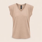 Iz Naiz Top Plooi Bruin - OAK Fashion Noordwolde