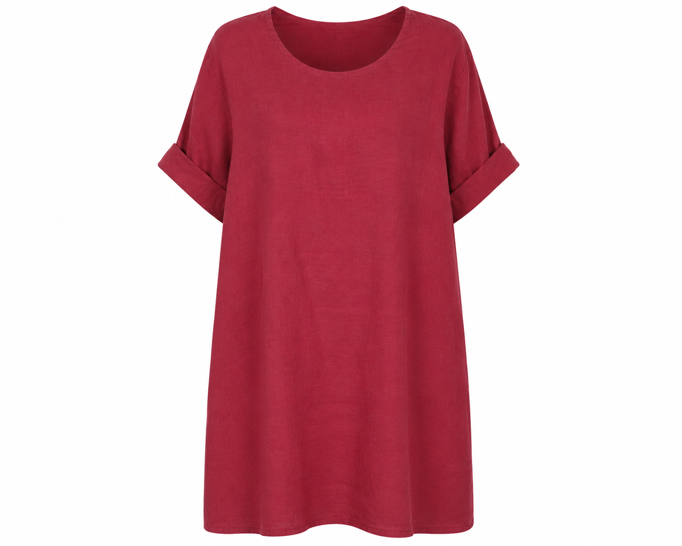 Oak Linnen Jurk Lino BOHO BLOOM VERY BERRY - OAK Fashion Noordwolde