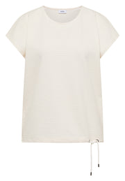 Cecil Top Wafel Structuur Wit - OAK Fashion Noordwolde