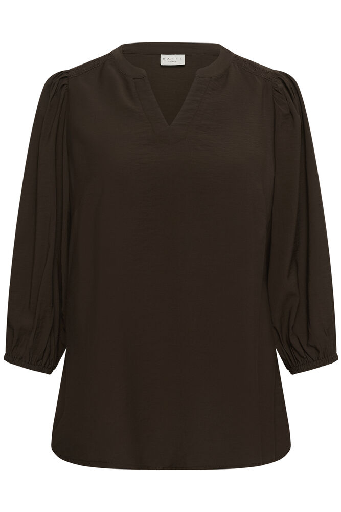 Kaffe Curve Blouse Alberte Coffee Bean - OAK Fashion Noordwolde