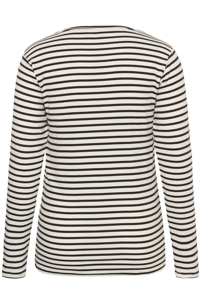 Kaffe Curve T-shirt Lia Chalk / Brown - Blue Heart - OAK Fashion Noordwolde