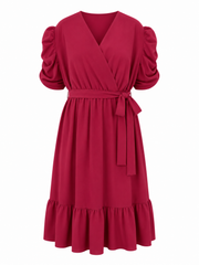 Oak Jurk Fleur Rood - OAK Fashion Noordwolde