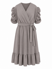Oak Jurk Fleur Grijs - OAK Fashion Noordwolde