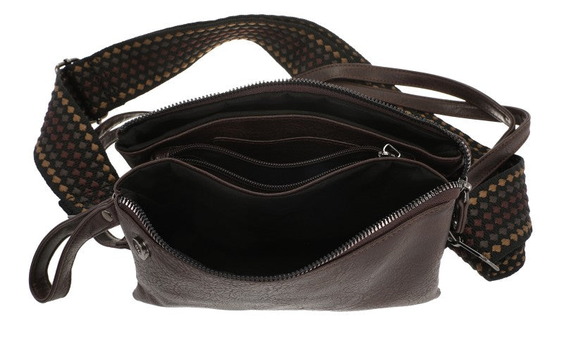 Schoudertasje New York Brown - OAK Fashion Noordwolde