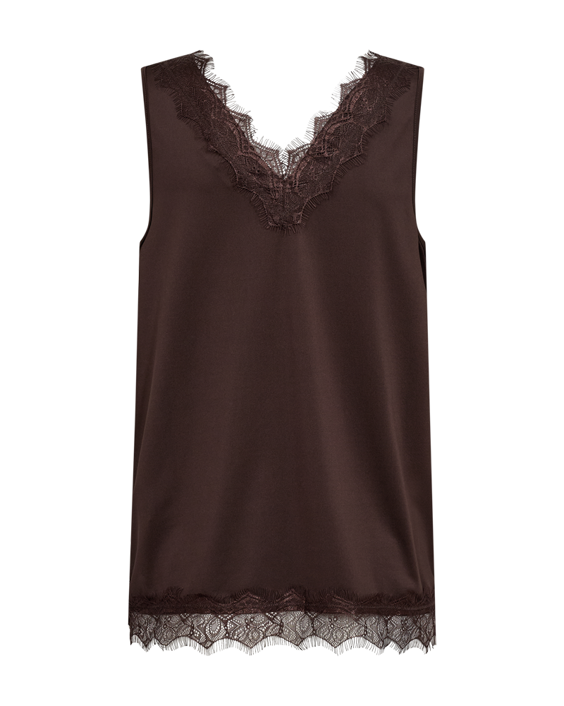Freequent Singlet Bicco Brown - OAK Fashion Noordwolde