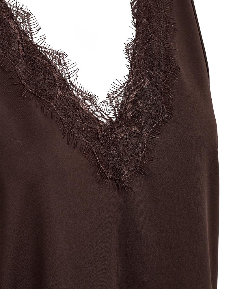 Freequent Singlet Bicco Brown - OAK Fashion Noordwolde