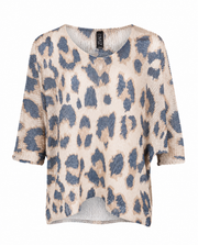 Iz Naiz Top Leaf multi blue - OAK Fashion Noordwolde