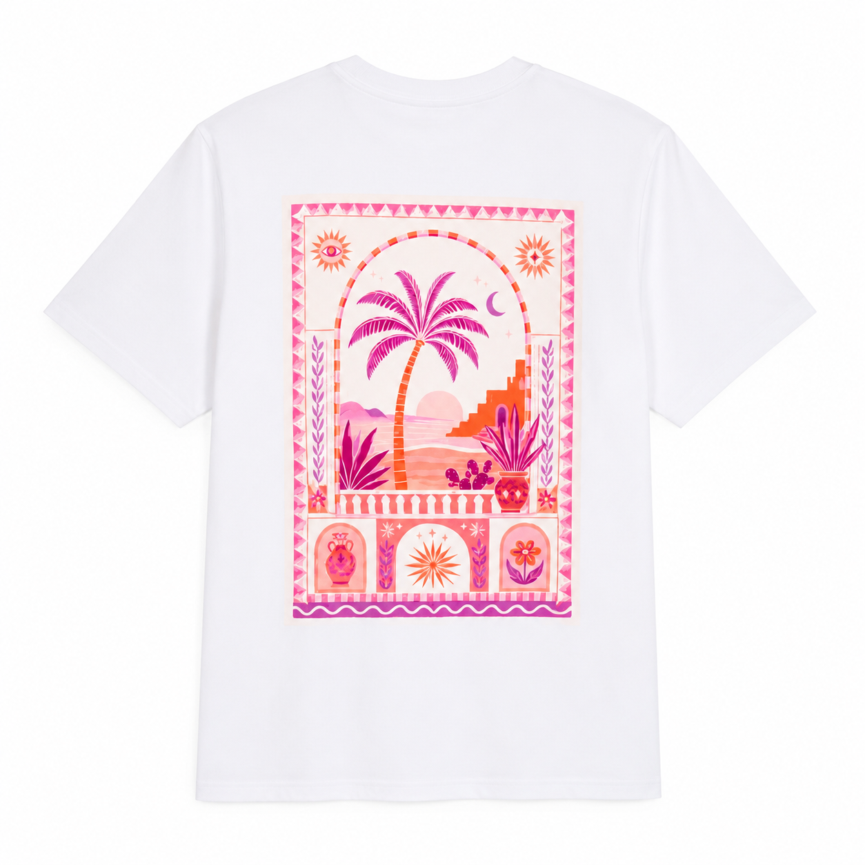 Fleek T-shirt Palms Wit - OAK Fashion Noordwolde