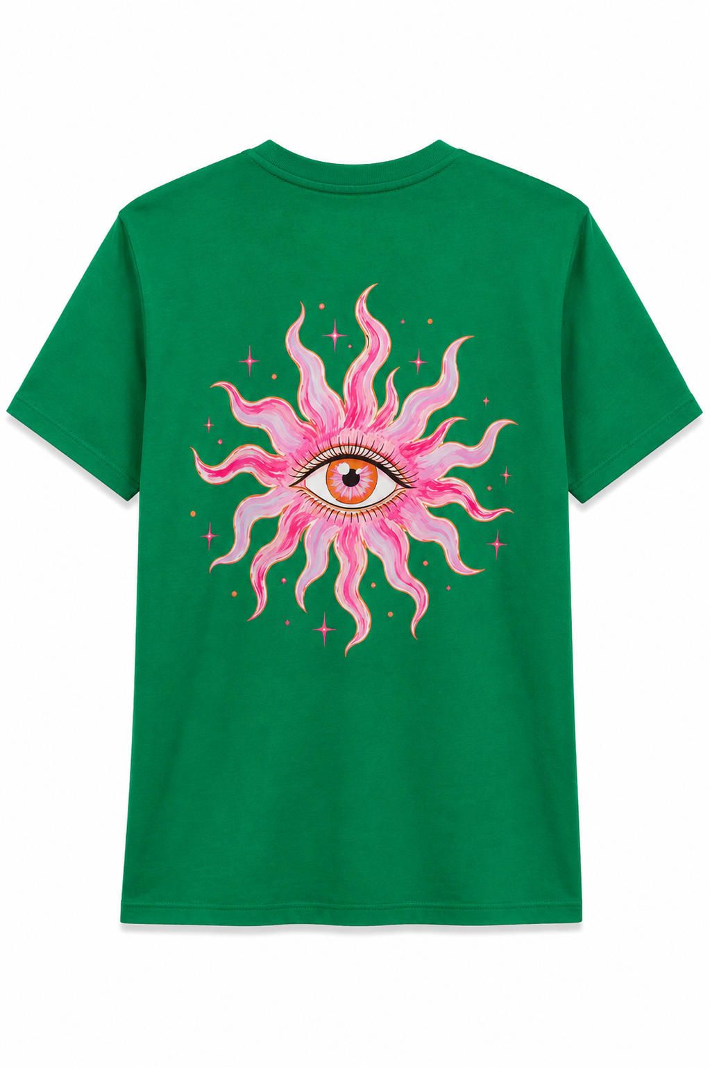 Fleek T-shirt All Eyes on You Groen - OAK Fashion Noordwolde