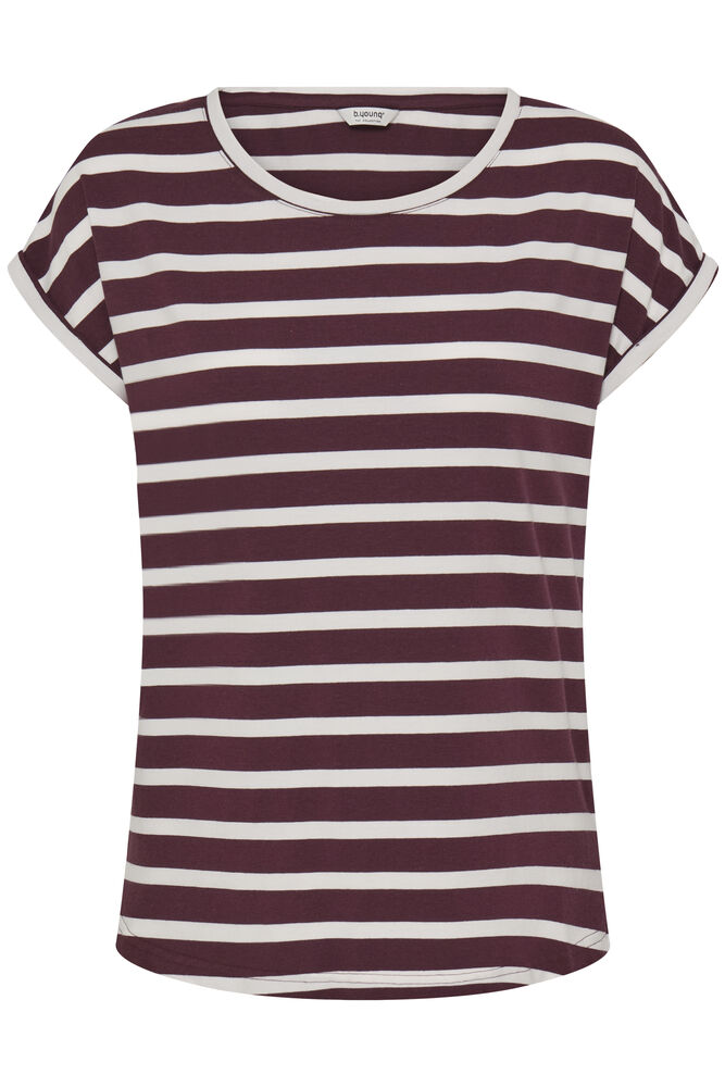 B. Young BYPAMILA ONECK TSHIRT FIG STRIPE - OAK Fashion Noordwolde