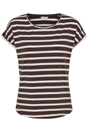 B. Young BYPAMILA ONECK TSHIRT JAVA STRIPE - OAK Fashion Noordwolde