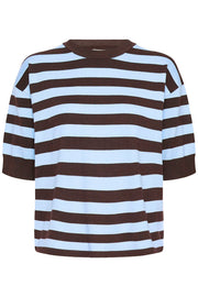 B. Young Top Morla JAVA/CHAMBRAY BLUE STRIPE - OAK Fashion Noordwolde