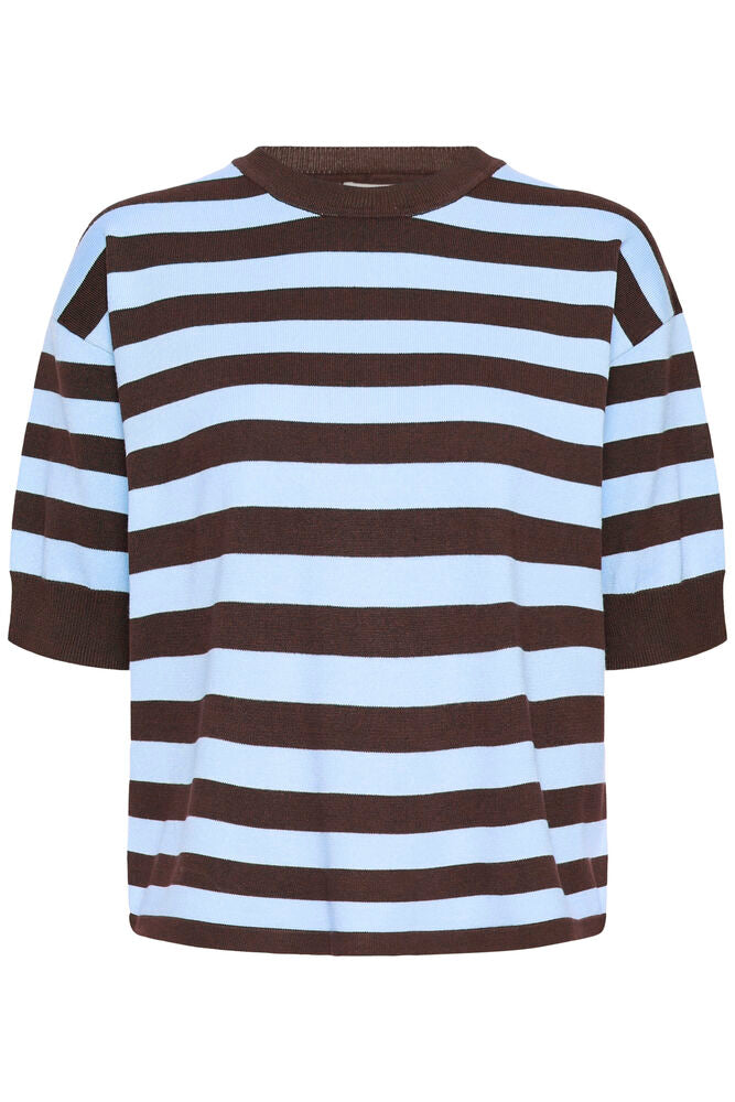 B. Young Top Morla JAVA/CHAMBRAY BLUE STRIPE - OAK Fashion Noordwolde