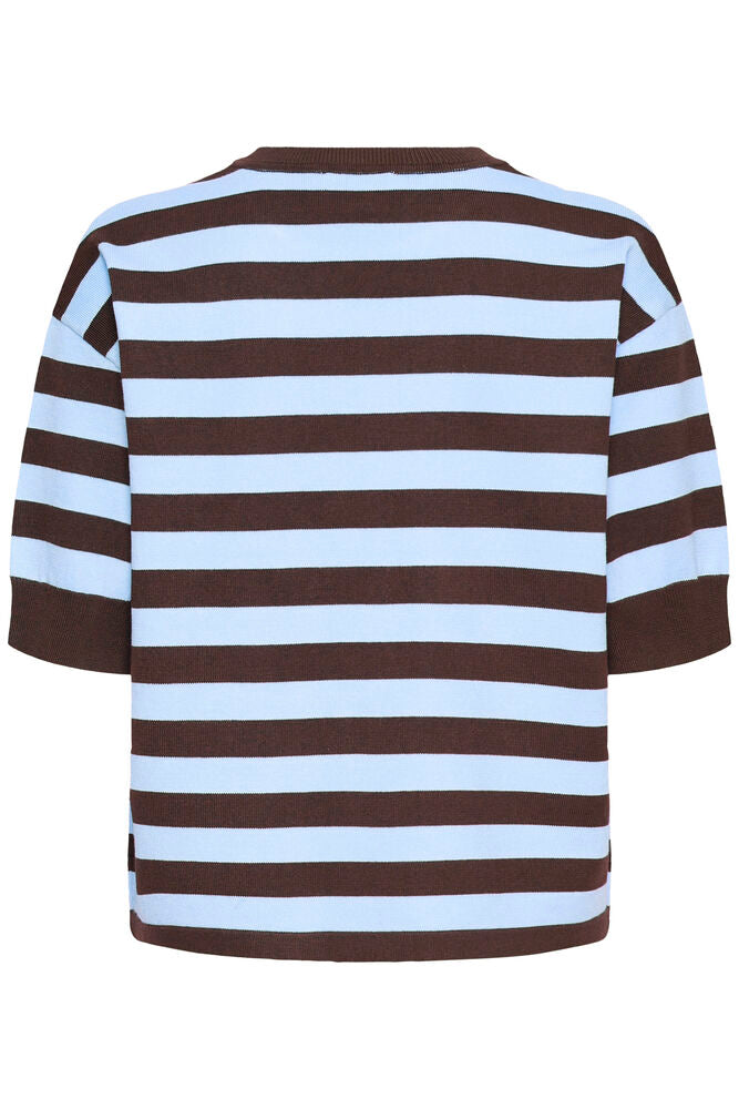 B. Young Top Morla JAVA/CHAMBRAY BLUE STRIPE - OAK Fashion Noordwolde
