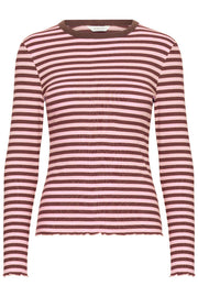 B. Young T-shirt Rib Sinne JAVA / PINK STRIPE - OAK Fashion Noordwolde
