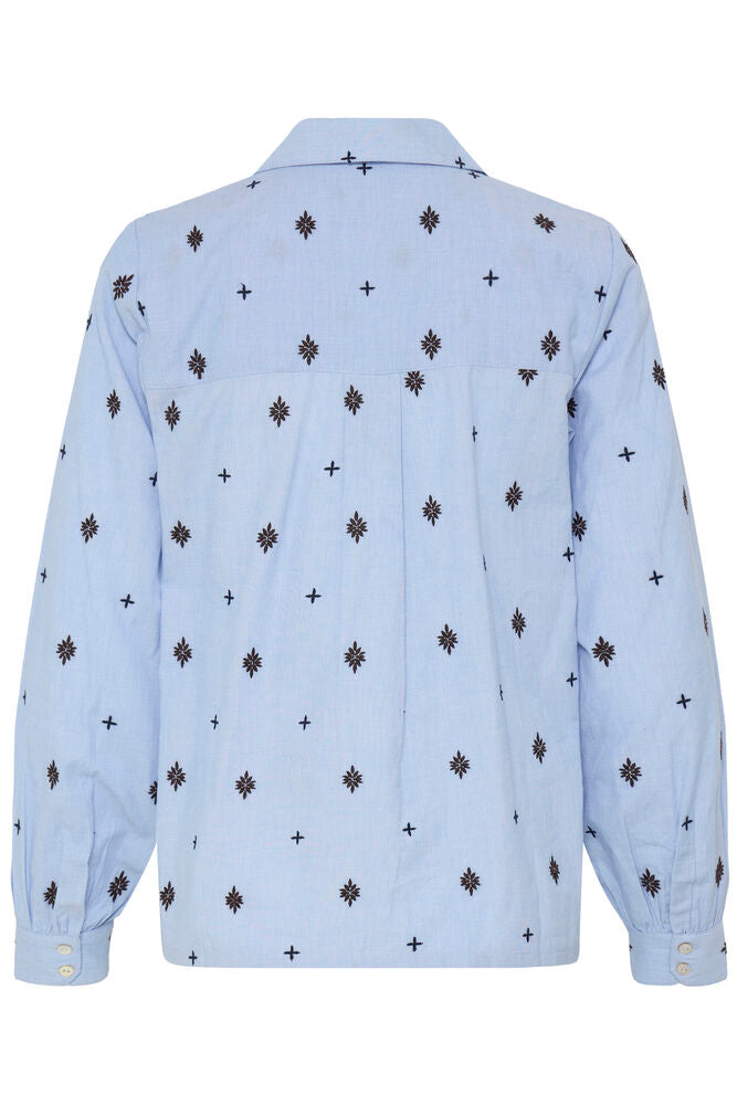 B. Young BYFABIENNE LS SHIRT 2 Chambray Blue - OAK Fashion Noordwolde