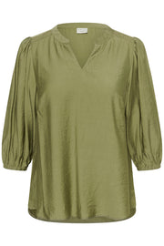Kaffe Curve Blouse Alberte Groen - OAK Fashion Noordwolde