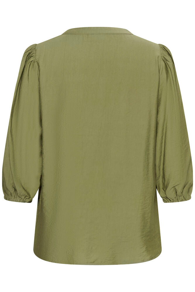 Kaffe Curve Blouse Alberte Groen - OAK Fashion Noordwolde