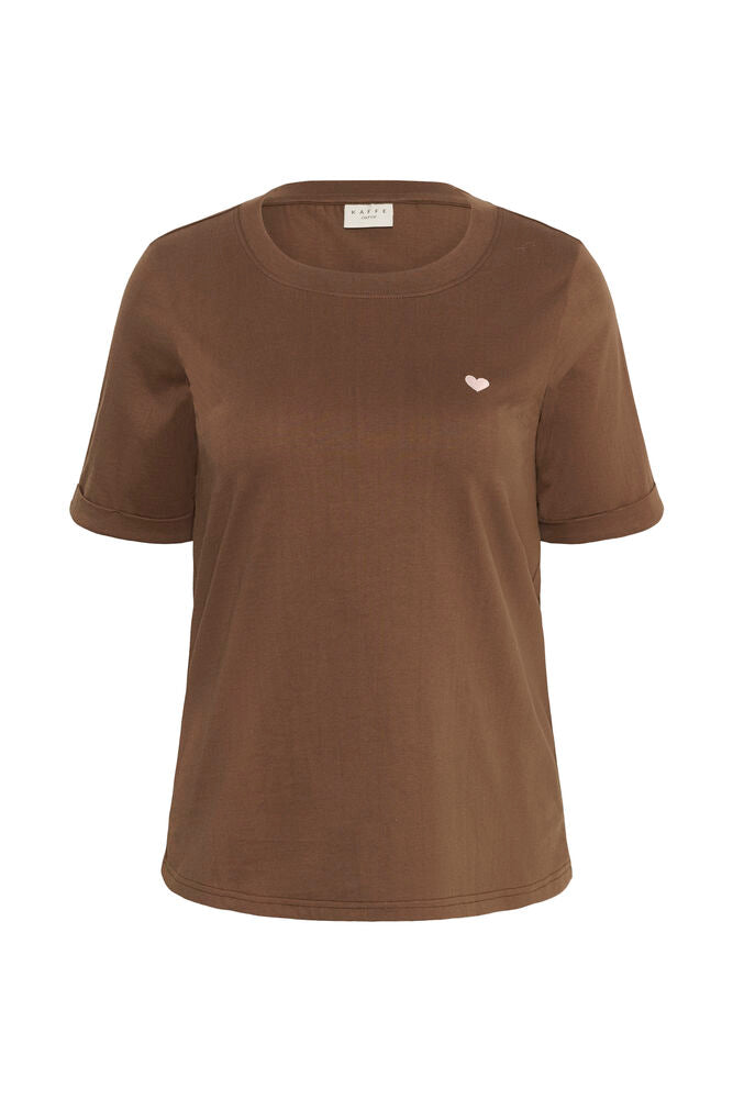 Kaffe Curve T-shirt Art Bruin - OAK Fashion Noordwolde