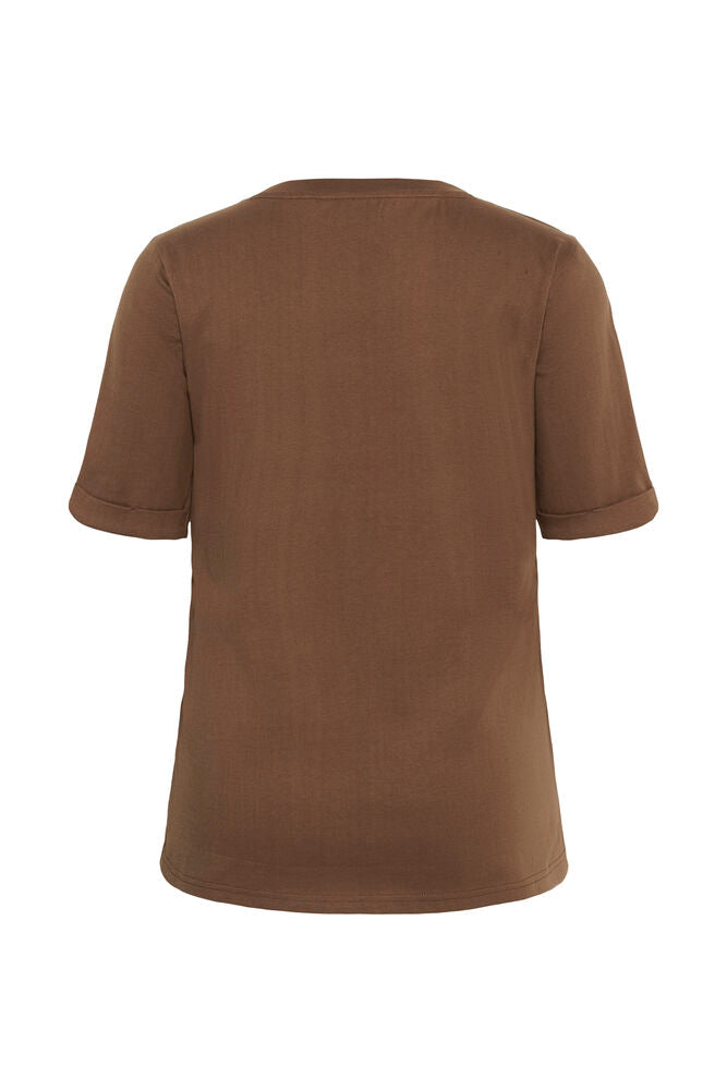 Kaffe Curve T-shirt Art Bruin - OAK Fashion Noordwolde