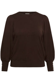 Kaffe Curve Pullover Lizzy Bruin - OAK Fashion Noordwolde