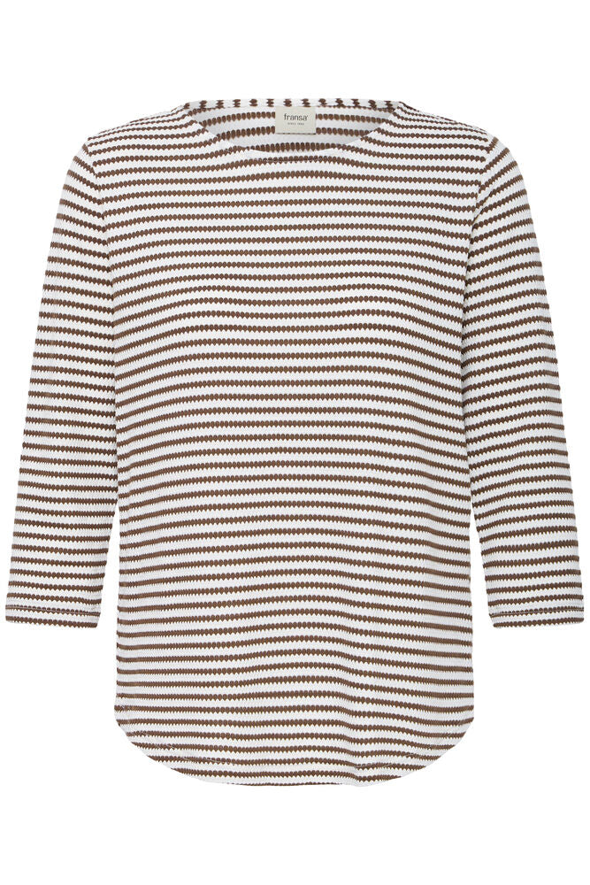 Fransa Top Jade Bruin - OAK Fashion Noordwolde
